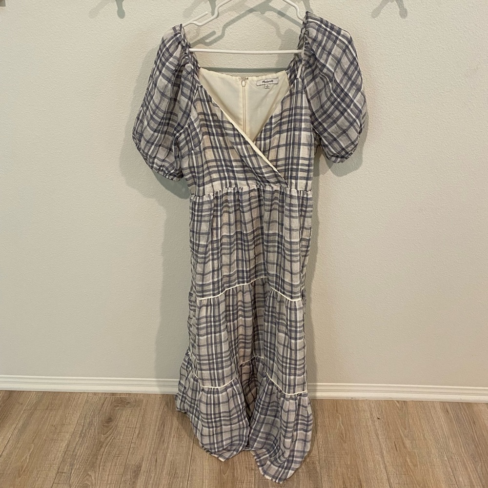 ☀️NWOT faux-wrap midi dress, Madewell